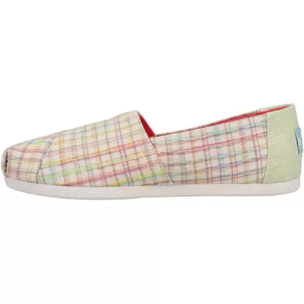 TOMS Womens Alpargata Paper Source SlipOnNatural Summer PlaidLove