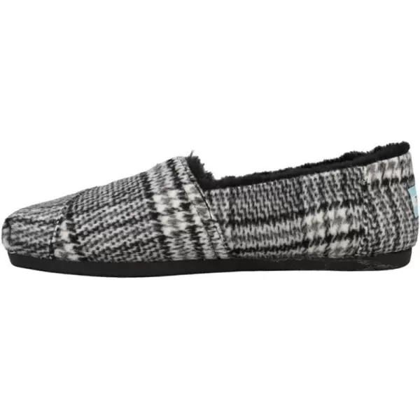 TOMS Womens Alpargata Recycled SlipOnBlack Plaid