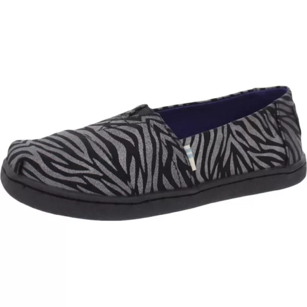 TOMS Womens Alpargata Recycled SlipOnBlack Zebra Shimmer