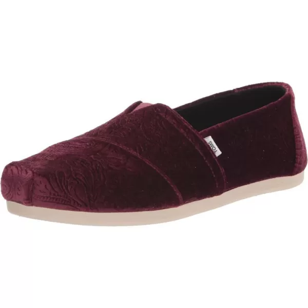 TOMS Womens Alpargata Recycled SlipOnDark Burgundy Floral