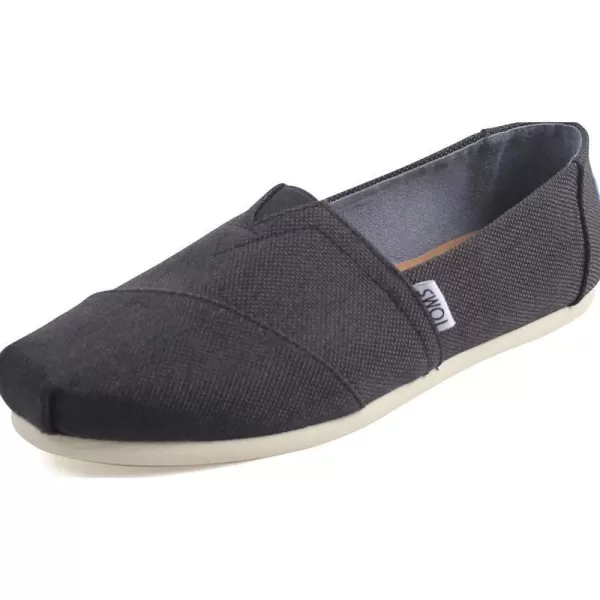 TOMS Womens Alpargata Recycled SlipOnMidnight BlackCore Blackblack
