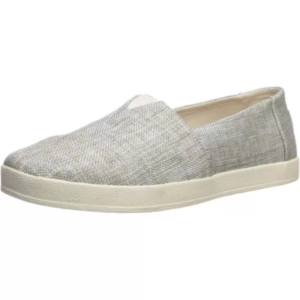 TOMS Womens Avalon Slip On SneakerNatural Shiny Yarn Dye Woven