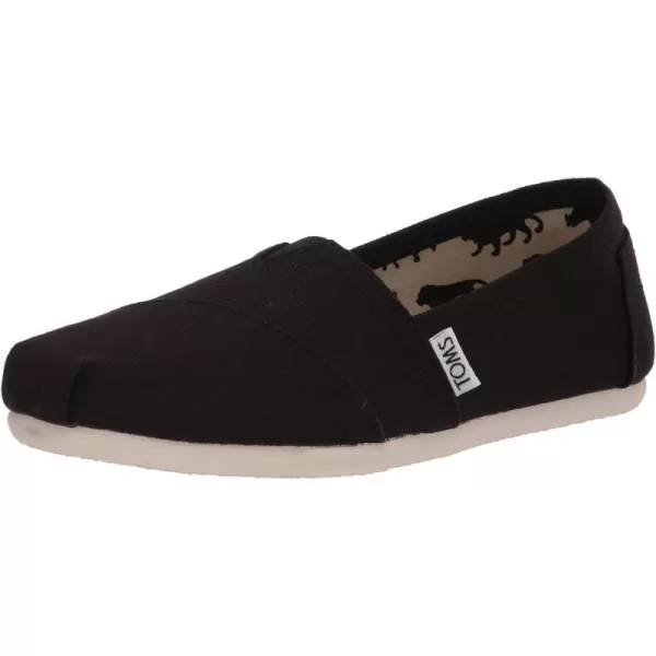 TOMS Womens Classic Core Alpargata SlipOnBlack Canvas