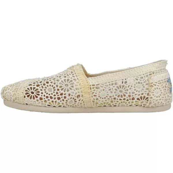 TOMS Womens Glitter Cheetah Print Womens Classics 10014953Beige White Natural Moroccan Crochet 101