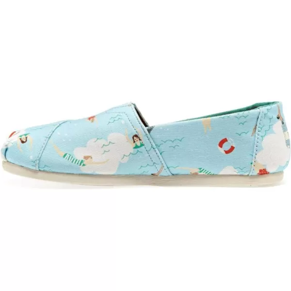 TOMS Womens Glitter Cheetah Print Womens Classics 10014953Blue Glow Swimmers