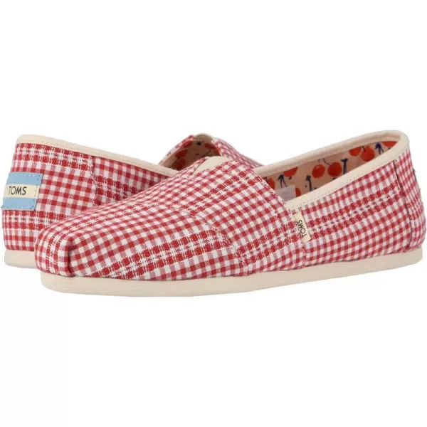 TOMS Womens Glitter Cheetah Print Womens Classics 10014953Cherry Tomato Gingh