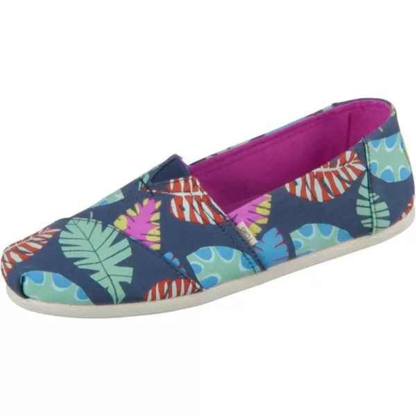 Navy Tropical Leaves