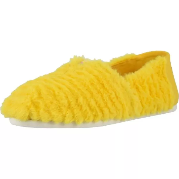 TOMS Womens Glitter Cheetah Print Womens Classics 10014953Yellow Big Bird Faux Feathers