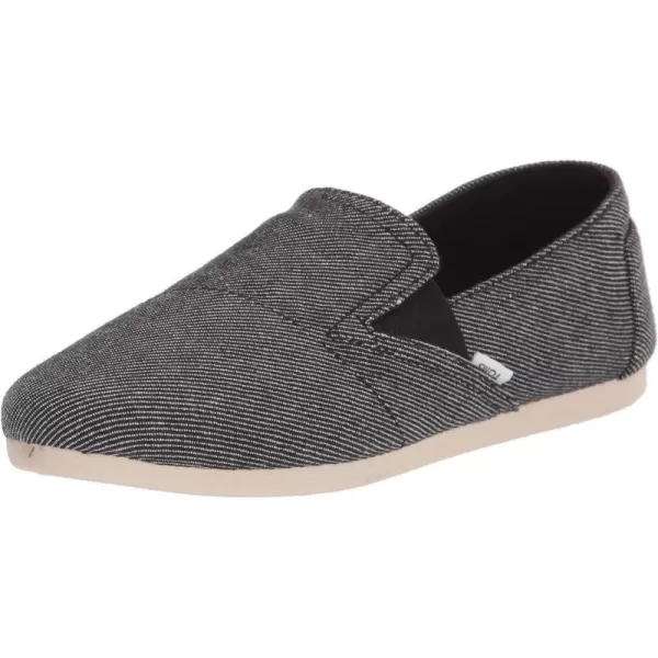 TOMS Womens Redondo Slip On Flats Casual  PinkBlack Twill Chambray