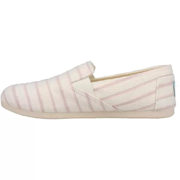 TOMS Womens Redondo Slip On Flats Casual  PinkPink Multi Textured Stripes