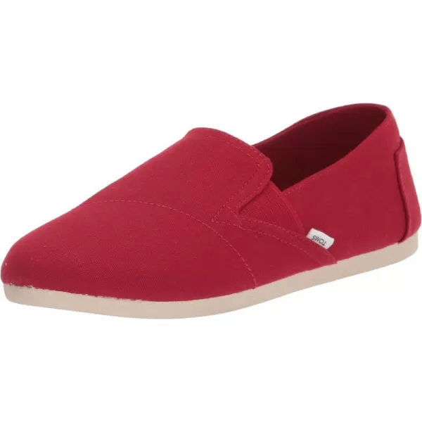 TOMS Womens Redondo Slip On Flats Casual  PinkRed