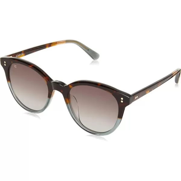 TOMS Womens Round SunglassesTortoise Ocean Grey Fade