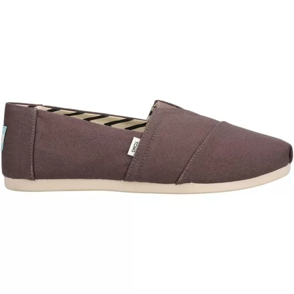 TOMS Mens Alpargata  BlackAsh Grey Recycled Cotton Canvas