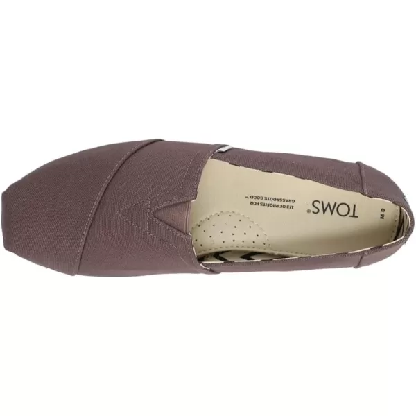 TOMS Mens Alpargata  BlackAsh Grey Recycled Cotton Canvas