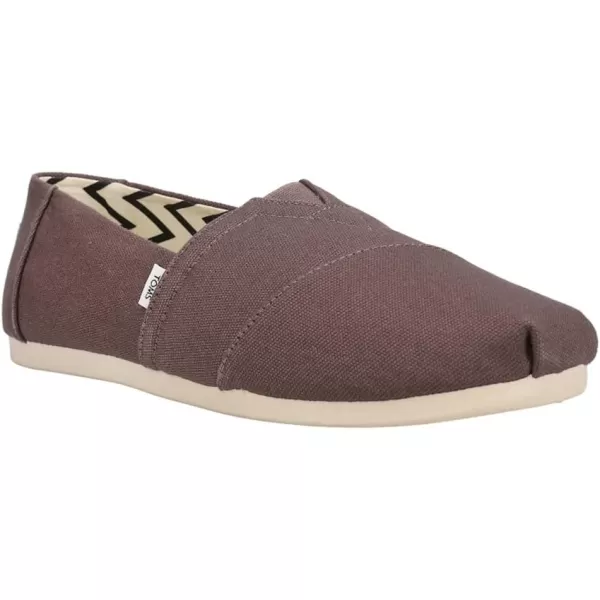 TOMS Mens Alpargata  BlackAsh Grey Recycled Cotton Canvas