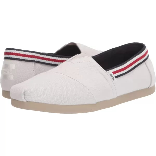 TOMS Mens Alpargata  BlackCloud Grey Washed Canvas Stripe Trim