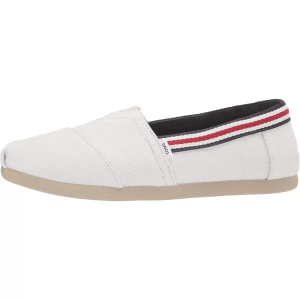 TOMS Mens Alpargata  BlackCloud Grey Washed Canvas Stripe Trim
