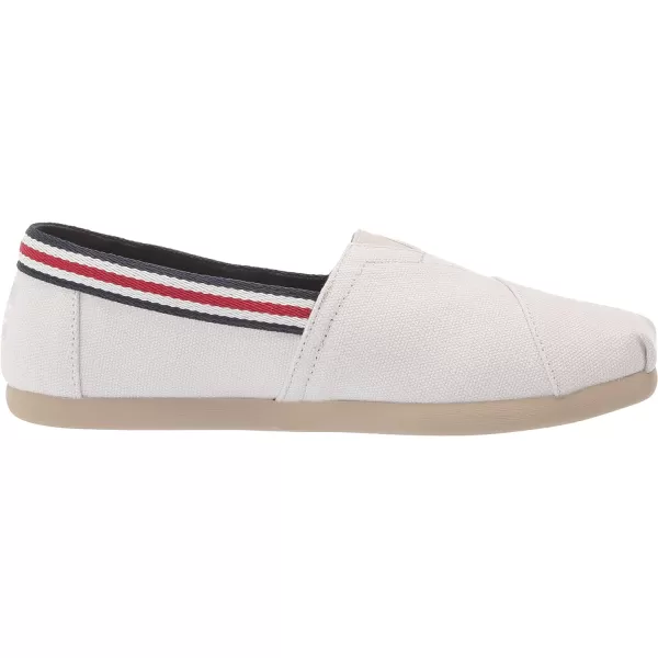 TOMS Mens Alpargata  BlackCloud Grey Washed Canvas Stripe Trim