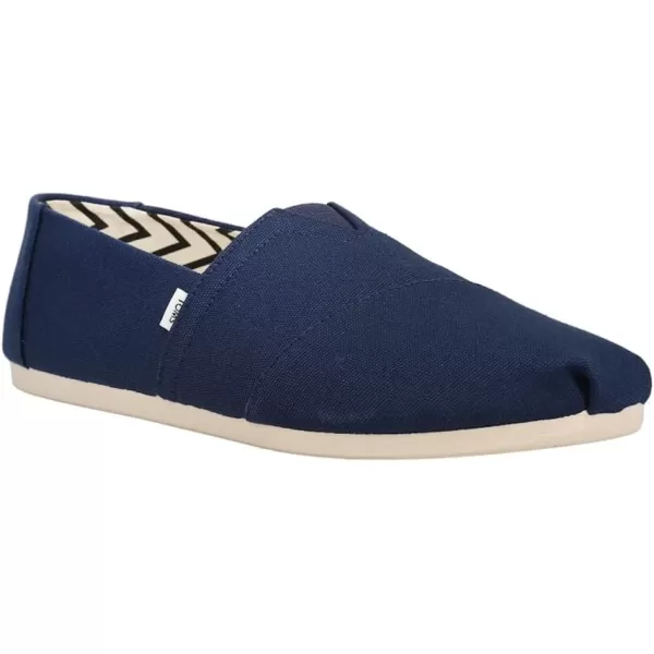 TOMS Mens Alpargata  BlackNavy Recycled Cotton Canvas