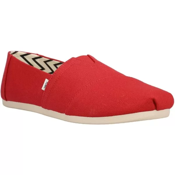 TOMS Mens Alpargata  BlackRed Recycled Cotton Canvas