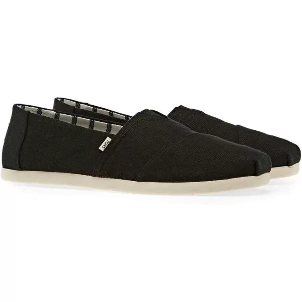 TOMS Mens Alpargata Slip On Casual Shoes  BlackBlack Heritage Canvas