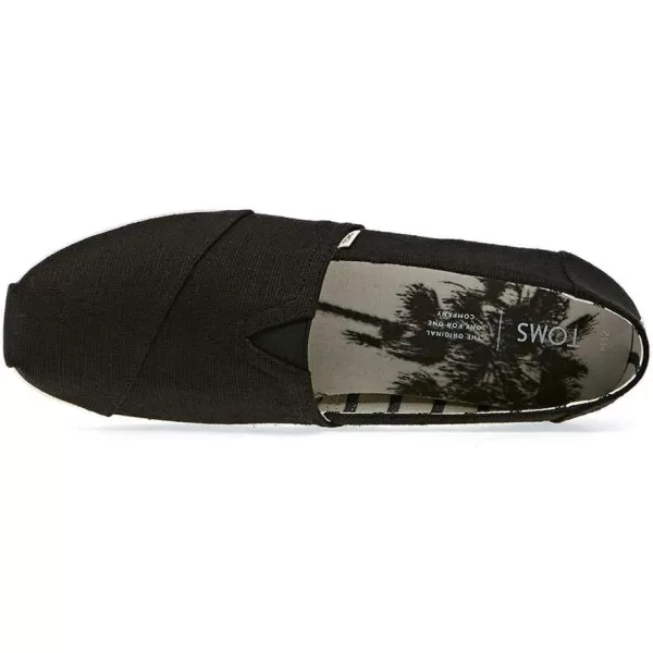 TOMS Mens Alpargata Slip On Casual Shoes  BlackBlack Heritage Canvas