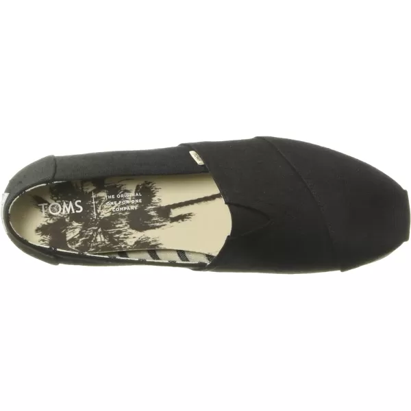 TOMS Mens Alpargata Slip On Casual Shoes  BlackBlack Heritage Canvas
