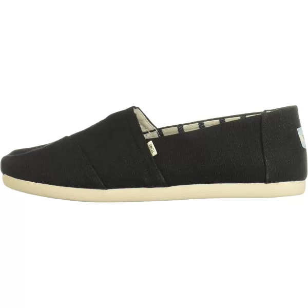 TOMS Mens Alpargata Slip On Casual Shoes  BlackBlack Heritage Canvas
