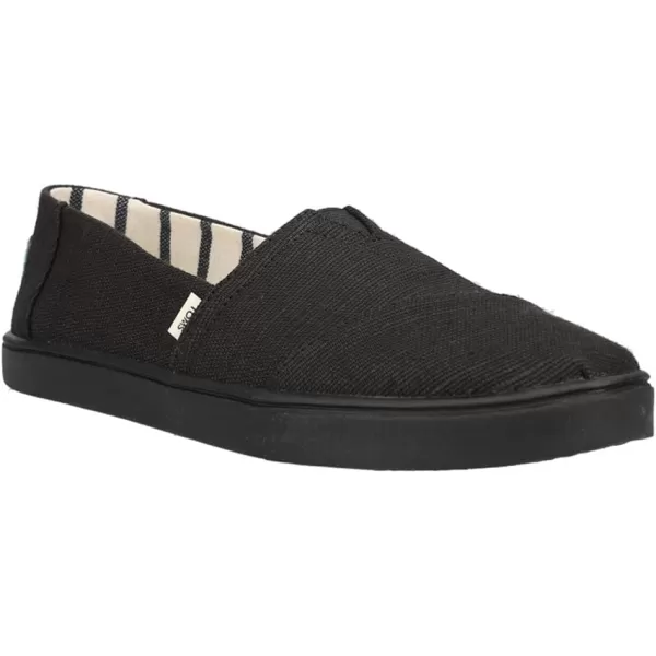 TOMS Womens Alpargata Cupsole SlipOnBlack Heritage Canvas
