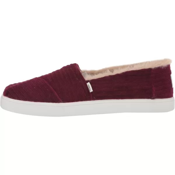 TOMS Womens Alpargata Cupsole SlipOnBurgundy