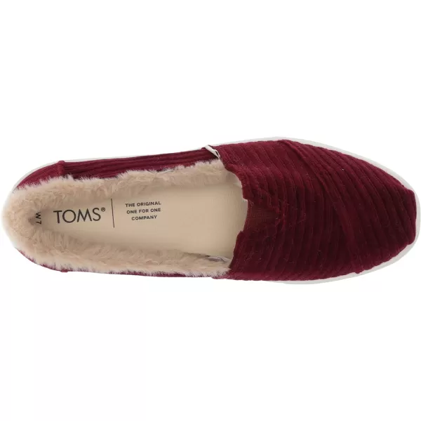 TOMS Womens Alpargata Cupsole SlipOnBurgundy