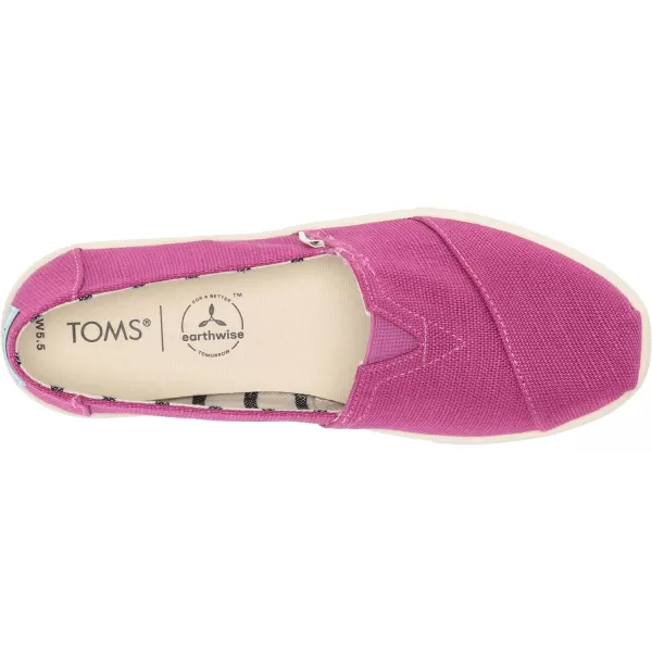 TOMS Womens Alpargata Cupsole SlipOnDark Fuchsia Heritage Canvas