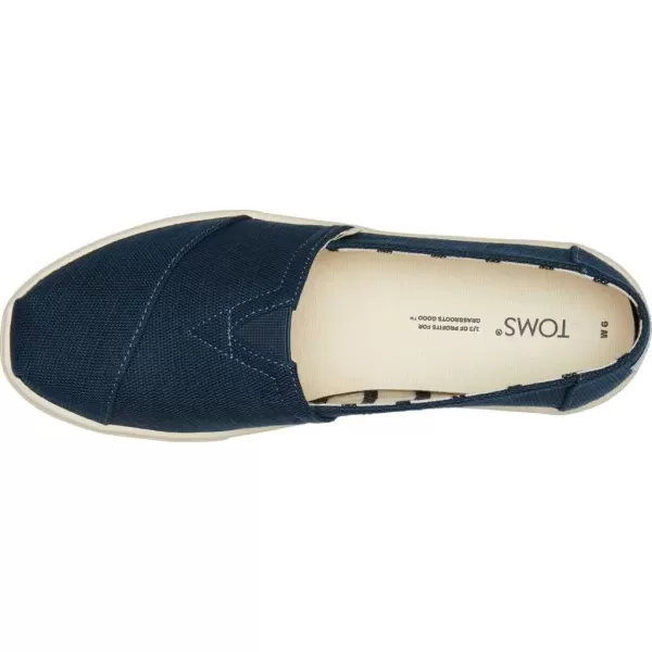 TOMS Womens Alpargata Cupsole SlipOnMajolica Blue Heritage Canvas