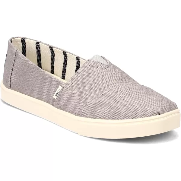 TOMS Womens Alpargata Cupsole SlipOnMorning Dove Heritage Canvas Fabric