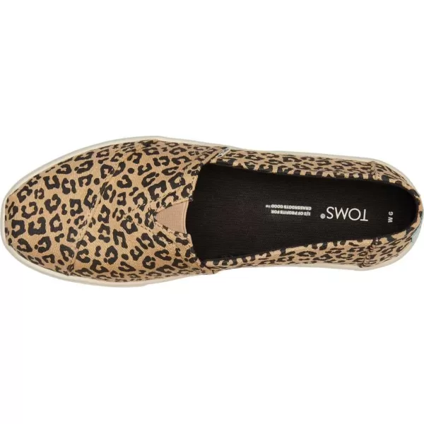 TOMS Womens Alpargata Cupsole SlipOnNatural Textured Small Leopard
