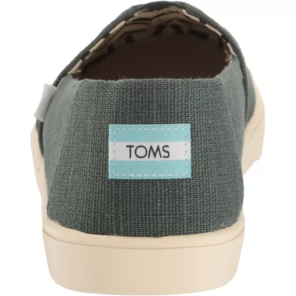TOMS Womens Alpargata Cupsole SlipOnStormy Green Heritage Canvas