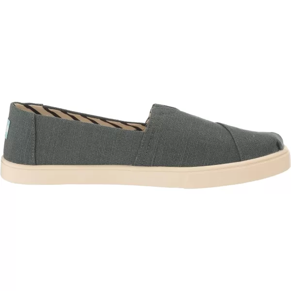 TOMS Womens Alpargata Cupsole SlipOnStormy Green Heritage Canvas