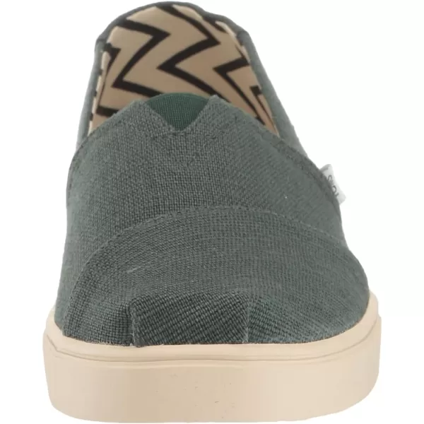 TOMS Womens Alpargata Cupsole SlipOnStormy Green Heritage Canvas