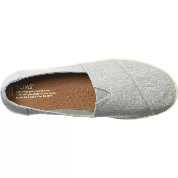 TOMS Womens Avalon Leopard Slip On Sneakers Shoes Casual  GreyDrizzle Grey Micro Crosshatch Fabric