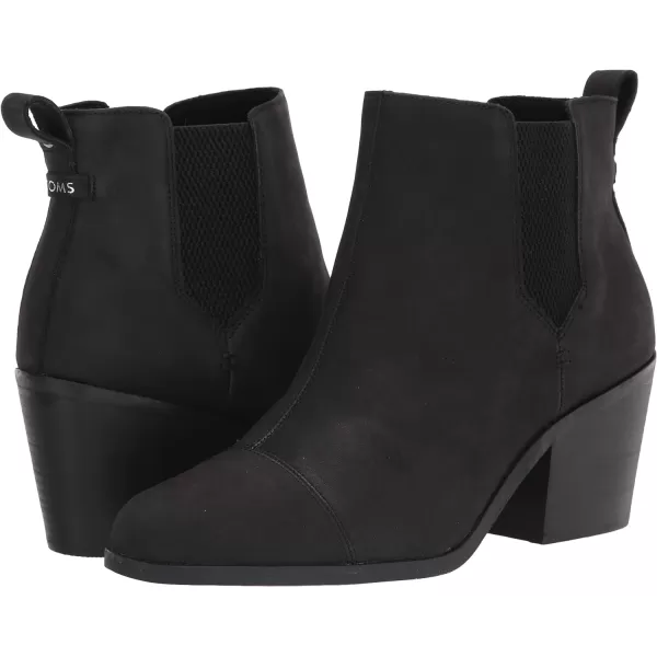 TOMS Womens Everly Pull On Casual Boots Ankle Mid Heel 23  BrownBlack