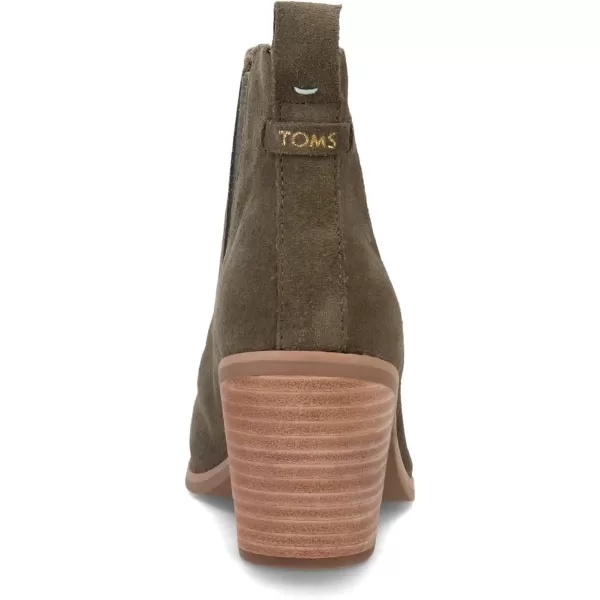 TOMS Womens Everly Pull On Casual Boots Ankle Mid Heel 23  BrownBrown