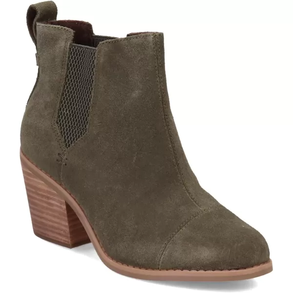 TOMS Womens Everly Pull On Casual Boots Ankle Mid Heel 23  BrownBrown