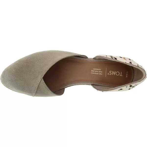 TOMS Womens Julie FlatCobblestone SuedeCow Hair