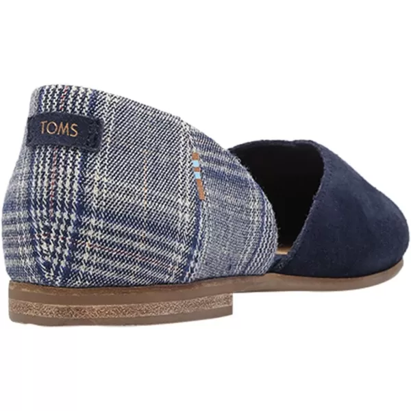 TOMS Womens Julie FlatNavy SuedeClasc Plaid