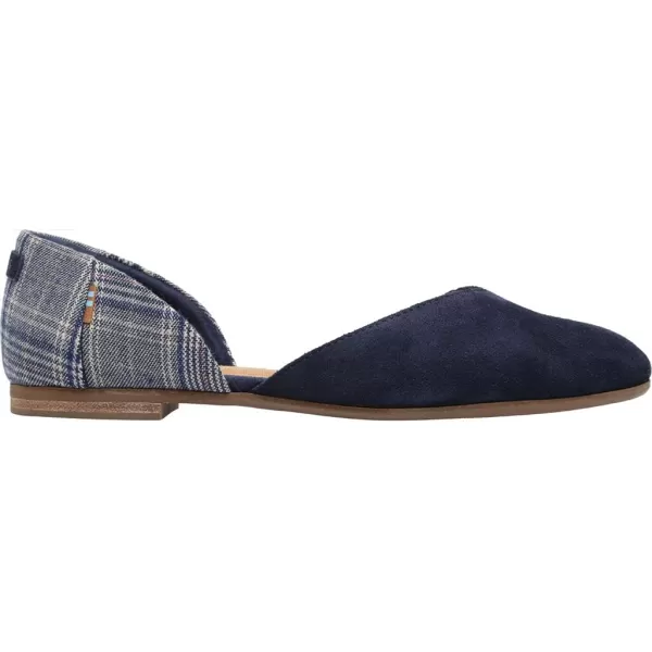 TOMS Womens Julie FlatNavy SuedeClasc Plaid