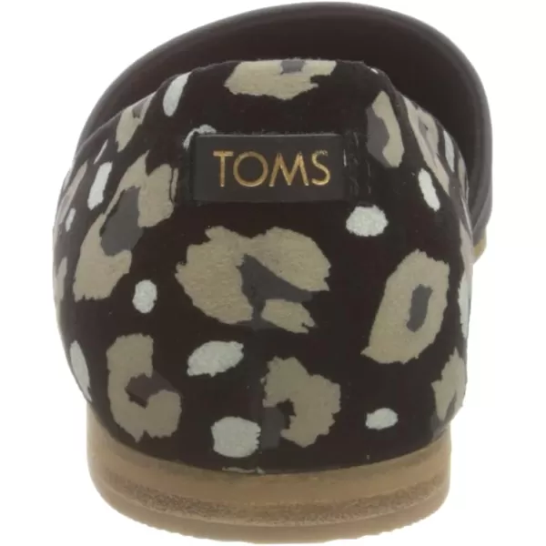 TOMS Womens Jutti Dorsay Slip On Flats Casual  BeigeBlack LeatherAbstract Leopard