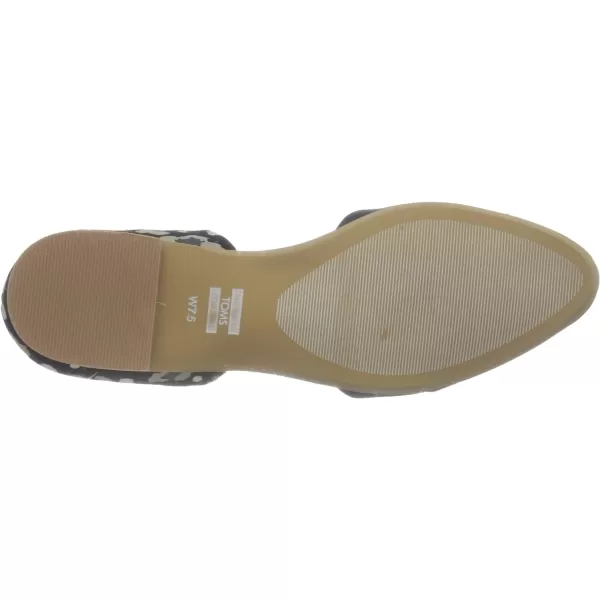 TOMS Womens Jutti Dorsay Slip On Flats Casual  BeigeBlack LeatherAbstract Leopard