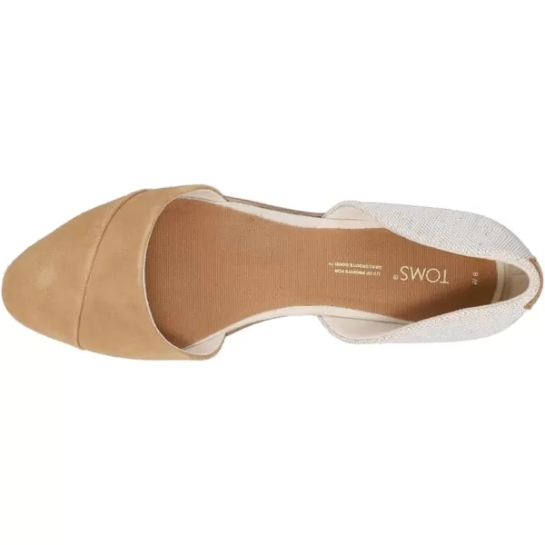 TOMS Womens Jutti Dorsay Slip On Flats Casual  BeigeDoe