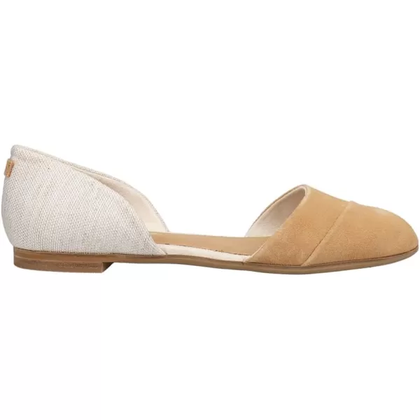 TOMS Womens Jutti Dorsay Slip On Flats Casual  BeigeDoe