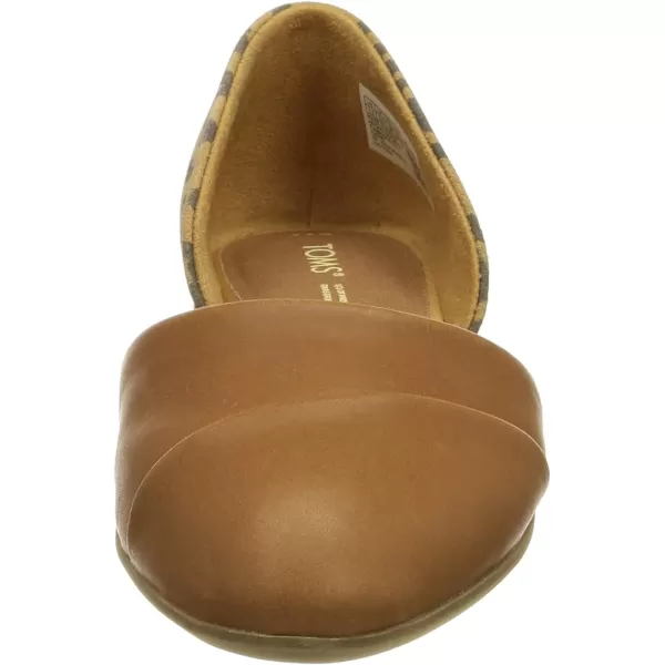 TOMS Womens Jutti Dorsay Slip On Flats Casual  BeigeTanLeopard Print